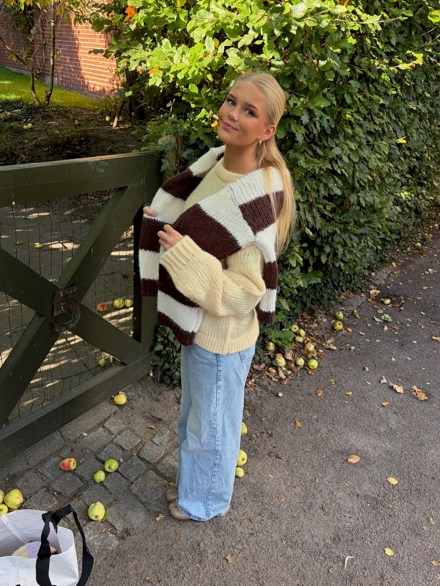 PCDORTHEA Knitted Top - French Vanilla